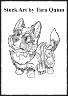 Armored Dog - RPG Stock Art by Tara Quinn