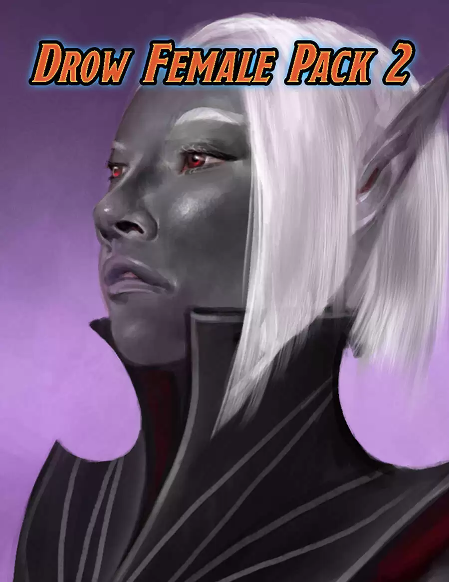 Drow Female 2 (Stock Art) - kakakatana | DriveThruRPG