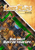 High-quality game board (floor plan) for Your favorite board game or role-playing game. Run away! Run for your life.