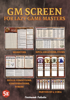 5e Game Master Screen for Lazy GMs