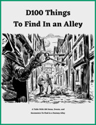 D100 Things To Find In an Alley