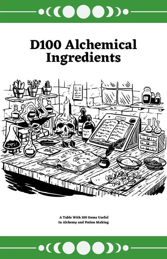 D100 Alchemical Ingredients