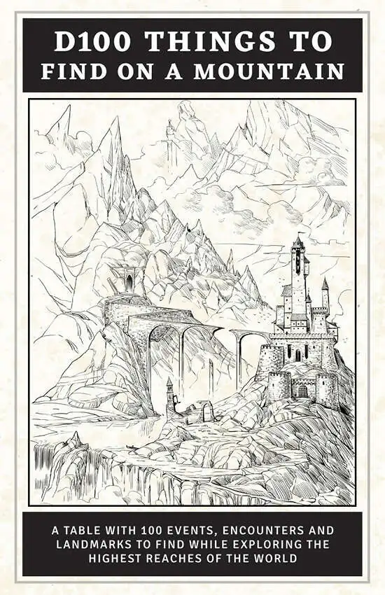 D100 Things to Find on a Mountain