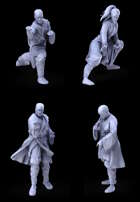 Chinese Qing Dynasty Martial Artists STL Files (Still Lake Temple Monks)