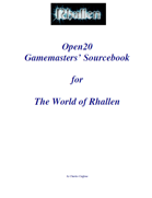 Rhallen Campaign Sourcebook