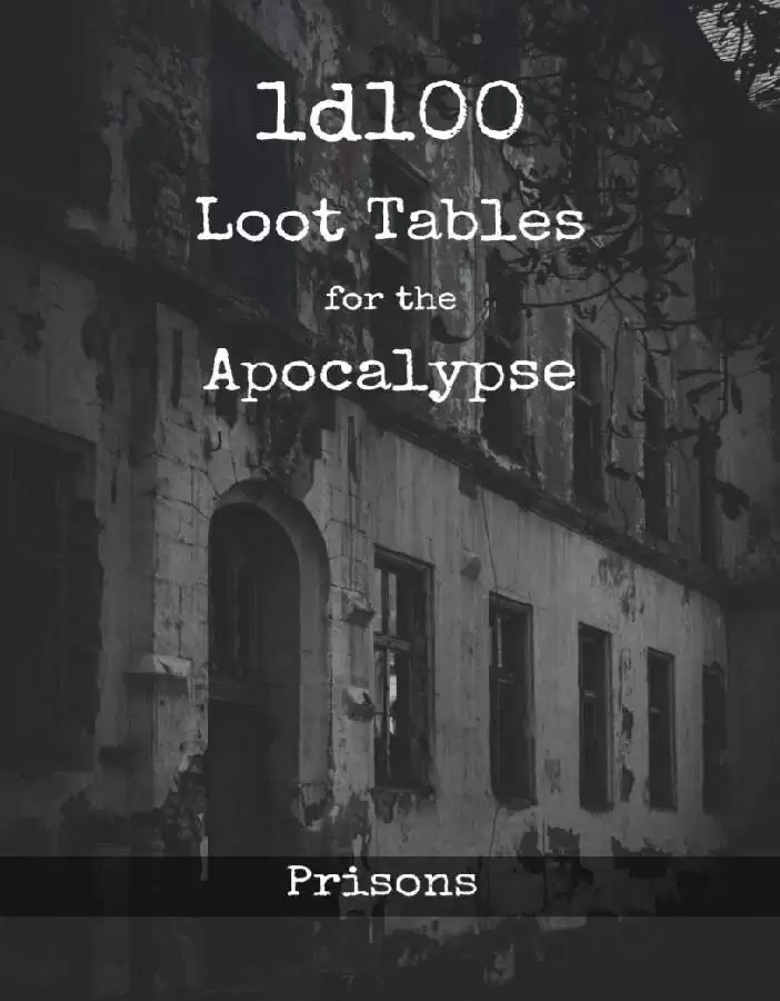 1d100 Loot Tables - Apocalypse - Survivor camps