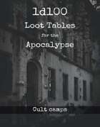 1d100 Loot Tables - Apocalypse - Cult camps