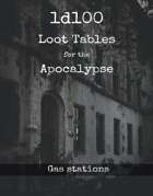 1d100 Loot Tables - Apocalypse - Gas stations