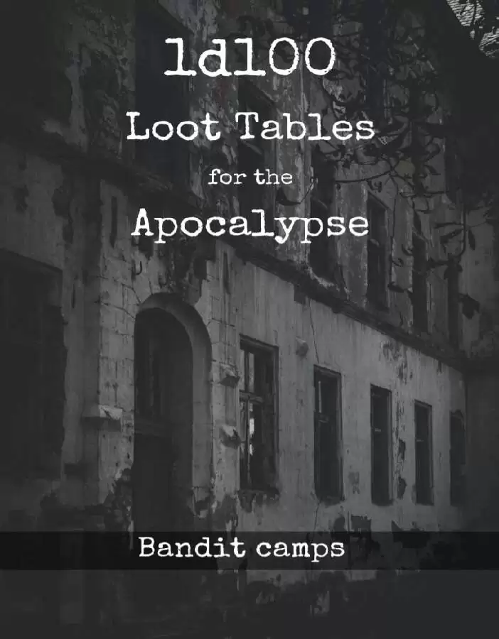 1d100 Loot Tables - Apocalypse - Bandit camps