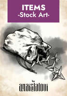 Bag of caltrops stock art