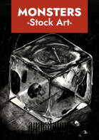 Gelatinous cube monster Inktober Special Edition