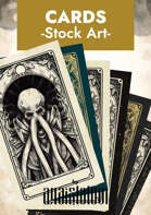 5 Frames for tarot deck stock art Art Nouveau V1 + PSD
