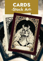 5 Frames for U.S. Poker-sized stock art Art Nouveau V3 + PSD