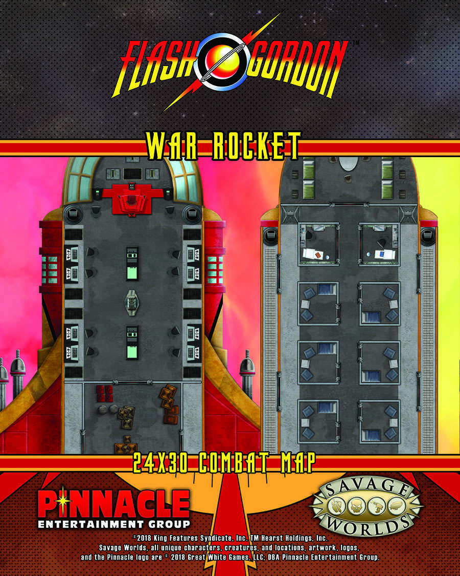 The Savage World of Flash Gordon: War Rocket Poster Map - Pinnacle  Entertainment | The Savage World of Flash Gordon | DriveThruRPG