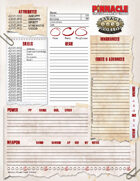 Savage Worlds Adventure Edition: Character Sheet