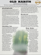 Old Habits: A Horror One Sheet for Savage Worlds