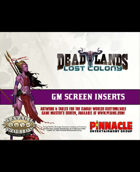 Deadlands: Lost Colony: GM Screen Inserts