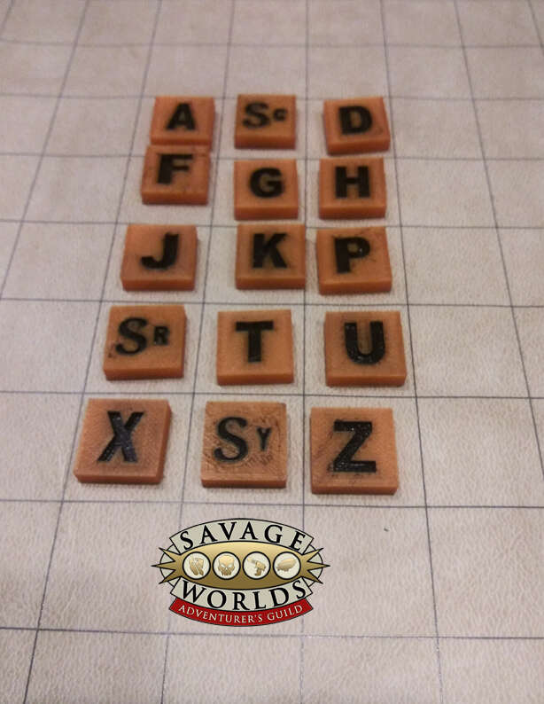 Square Extras (Letter) Tokens / Minis for Savage Worlds - Pinnacle ...