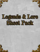 Legends and Lore - Sheets