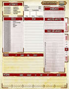 Pathfinder® for Savage Worlds: Form Fillable & Non-Form Fillable Character Sheet