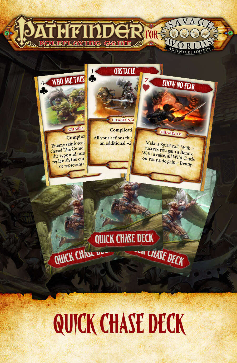 Pathfinder® for Savage Worlds Quick Chase Deck - Pinnacle