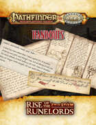 Pathfinder® for Savage Worlds: Rise of the Runelords! Handouts (6 Sheets)