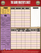 The Game Master's Sheet - GM's Sheet for Savage Worlds