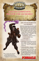 SWADE Fantasy Companion - Alchemist Preview
