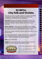 52 NPCs - City Folk/Victims