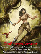 Jungle Girl RPG Stock Art