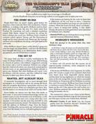 Deadlands Reloaded: One Sheet - The Taxidermist's Tail