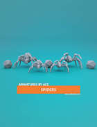Spiders - 2 poses & 2 sizes  - 3D model