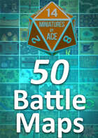 50 Battle Maps for Fantasy TTRPG