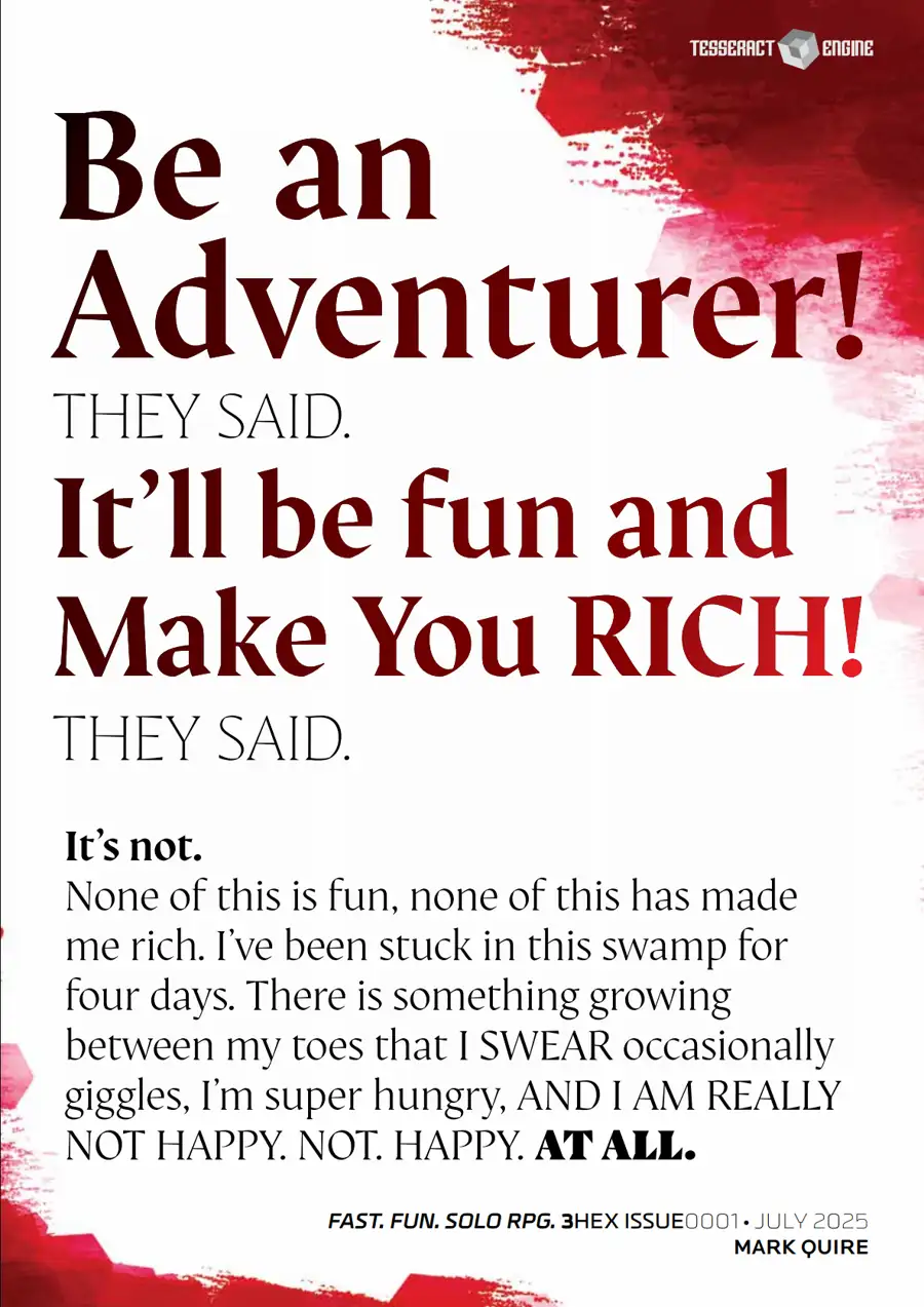 Be an Adventurer! '3HEX' issue 1.