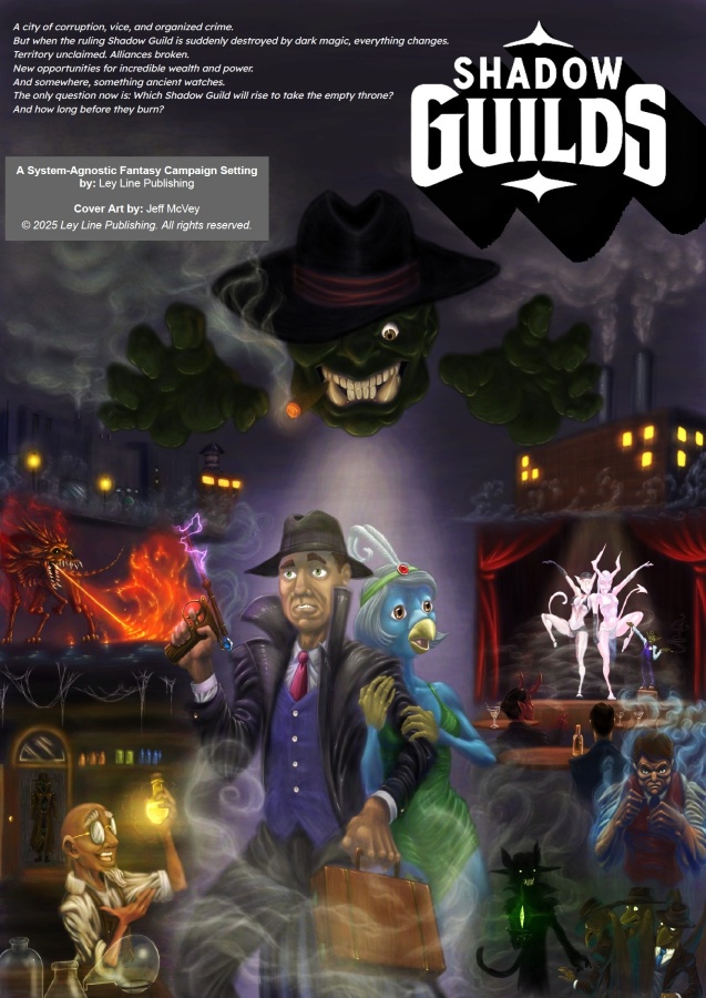 Cover of Shadow Guilds: A Noir Fantasy Mafia Campaign Setting