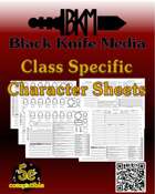 5th Edition Class Specific Character Sheets