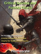 Critical Success and Fumble Charts for Weapons and Spells.