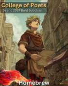 Bard - College of Poets - 5e and 2024 Subclass