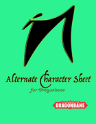 Alternate Character Sheet for Dragonbane