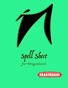 Spell Sheet for Dragonbane