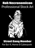 Armed Street Gang Member - Cyberpunk & Sci-Fi Stock Art
