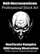 Nosferatu Vampire Head - Horror & Urban Fantasy Stock Art