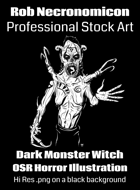 Dark Monster Witch - Eldritch Horror and Dark Fantasy Stock Art Illustration