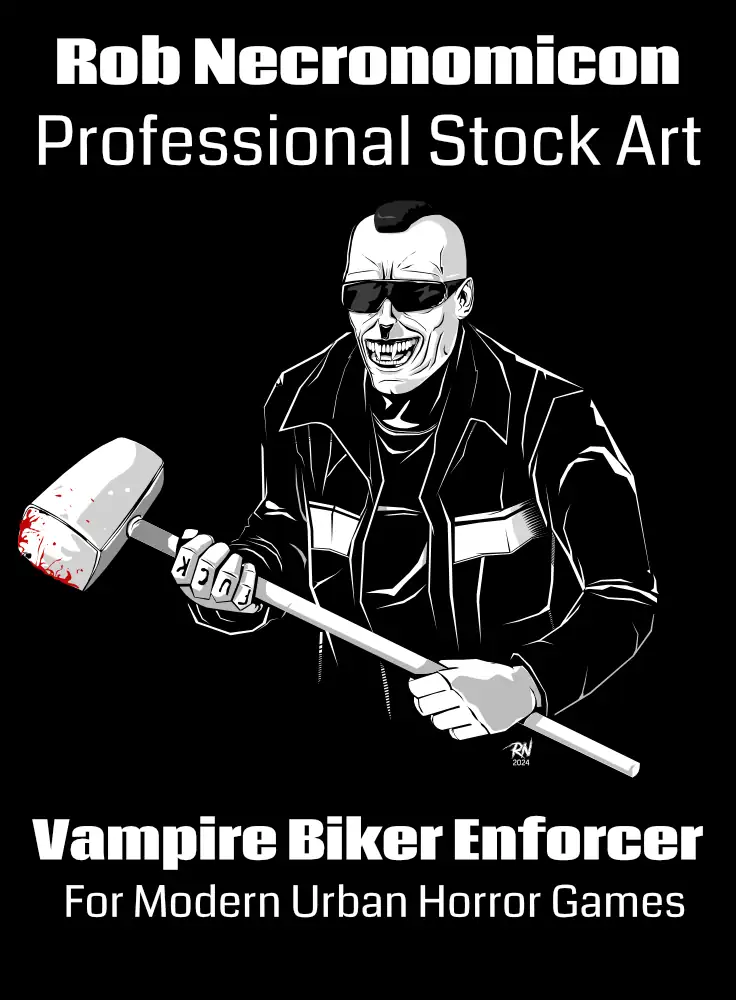 Vampire Riding Motorcycle Vampire Biker Enforcer - Horror & Urban Fantasy Stock Art Illustration ...