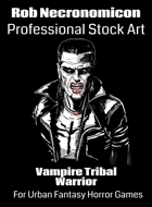 Vampire Tribal Warrior - Horror & Urban Fantasy Stock Art Illustration
