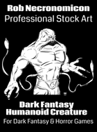 Dark Fantasy Humanoid Creature - Horror Stock Art Illustration