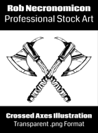 Crossed Axes Fantasy Illustration - TTRPG Stock Art