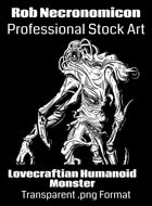Lovecraftian Humanoid Monster - Eldritch Horror and Dark Fantasy Stock Art Illustration