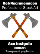 Crossed Tomahawk Color - Stock Art Icon Filler Illustration