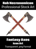 Crossed Norse Axes - Stock Art Icon Filler Illustration